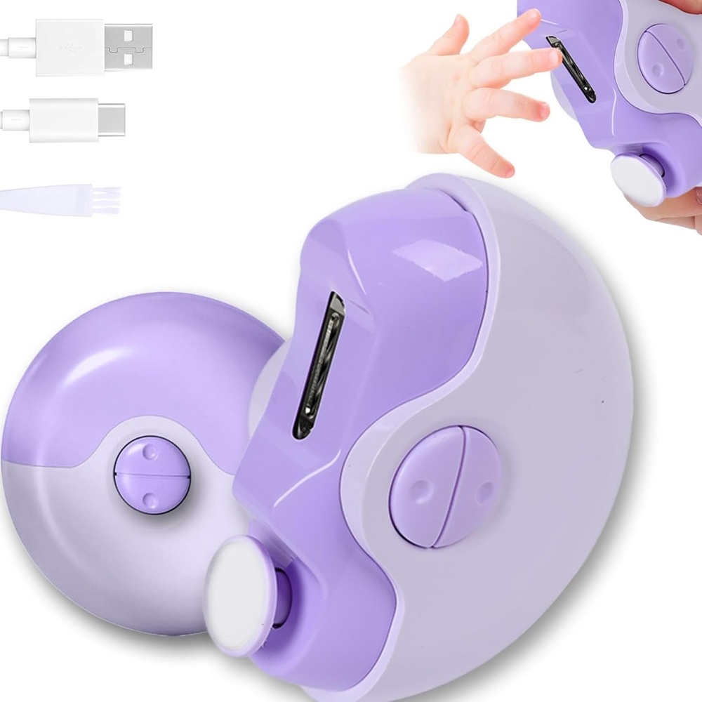 Purple Nail Clipper And File Rechargeable Machine